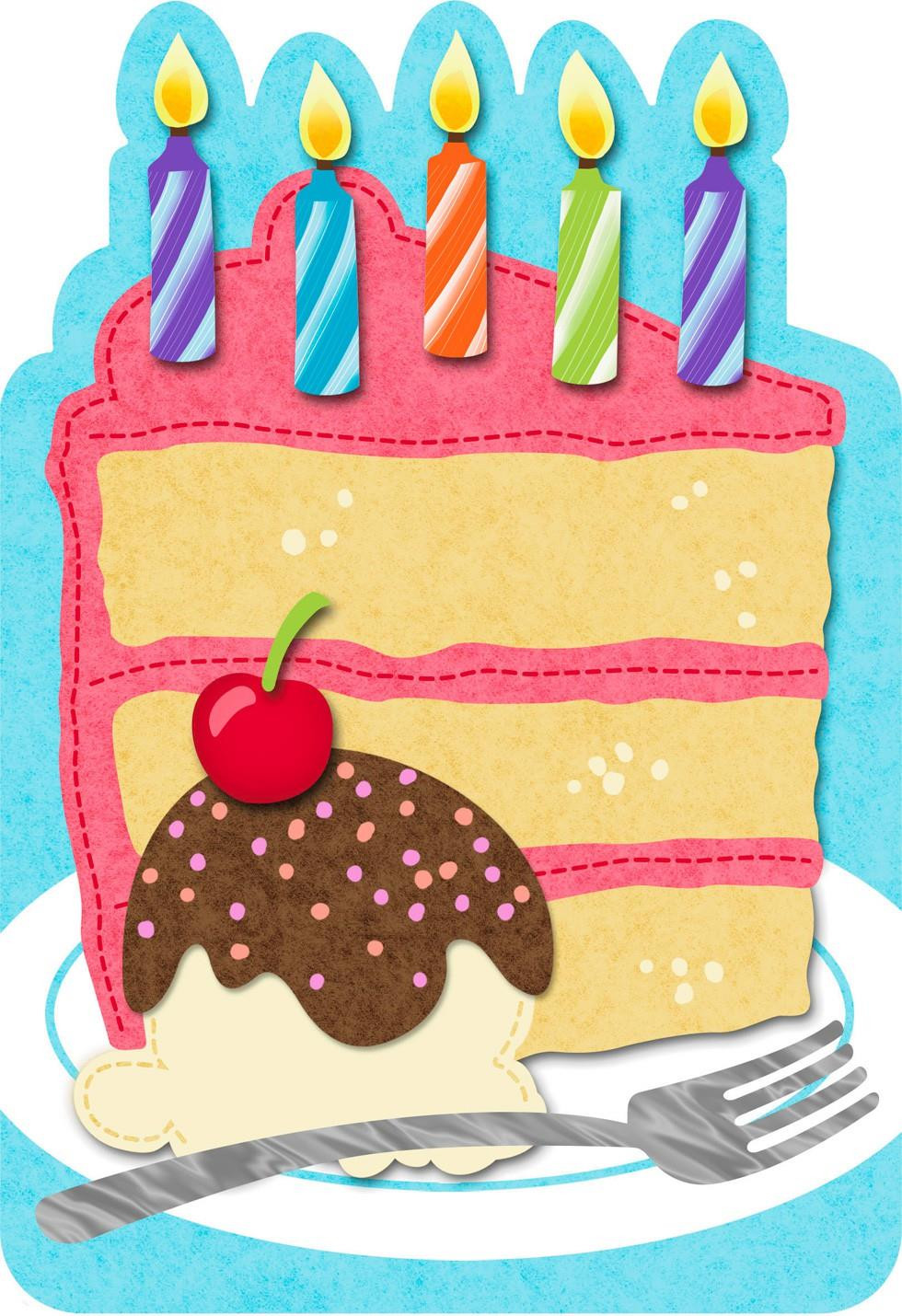 Birthday Cake Cards
 Slice of Cake Felt Musical Birthday Card Greeting Cards