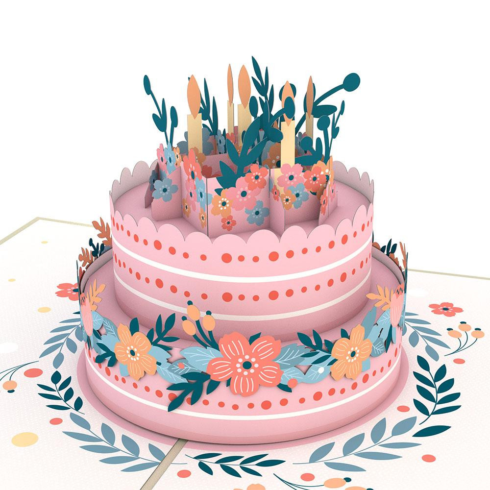 Birthday Cake Cards
 Floral Birthday Cake Lovepop