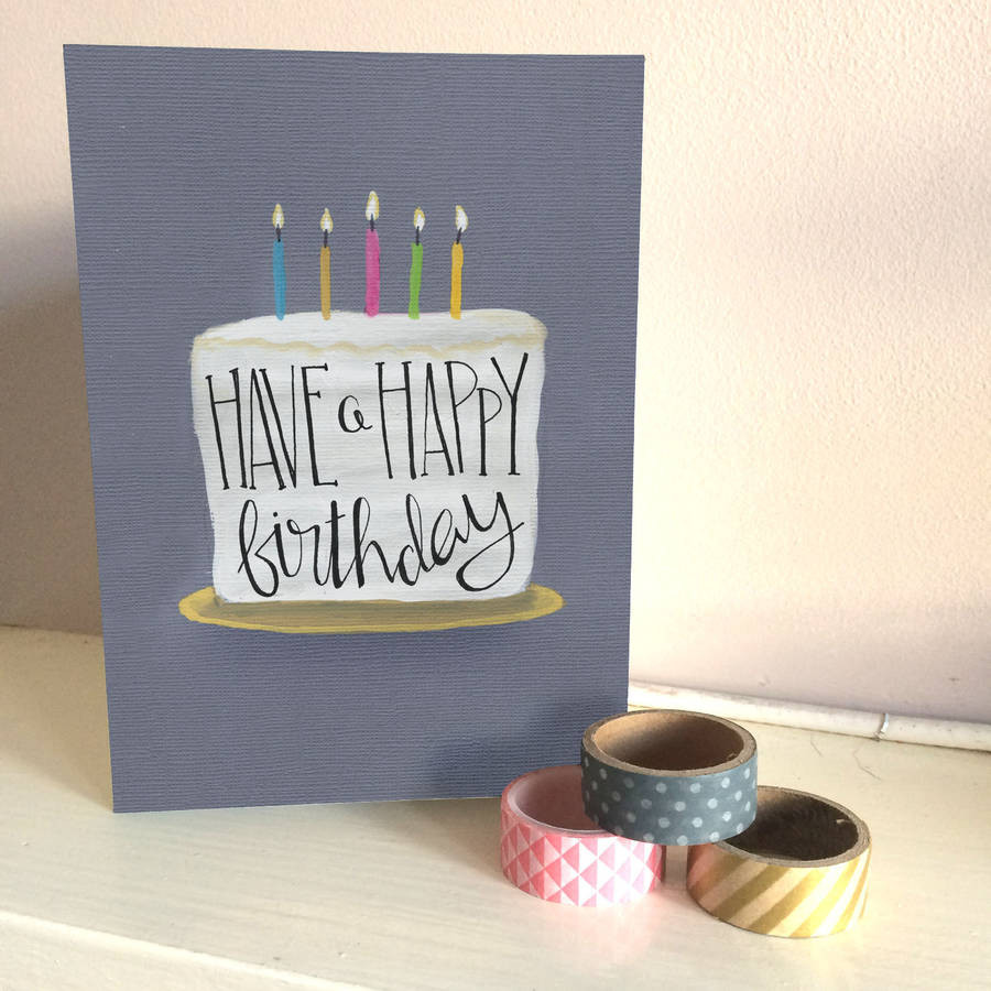 Birthday Cake Cards
 Happy Birthday Cake Card By The Little Posy Print pany