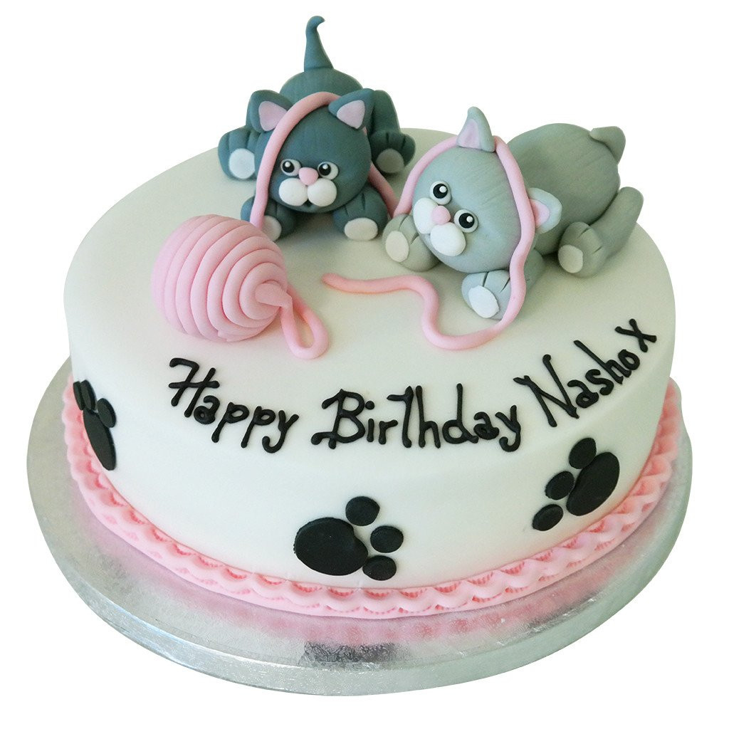 Birthday Cake Cat
 Cat Birthday Cake Buy line Free Next Day Delivery