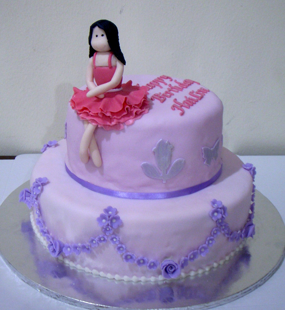 Birthday Cake For Girl
 Bearylicious Cakes Purple birthday cake with girl