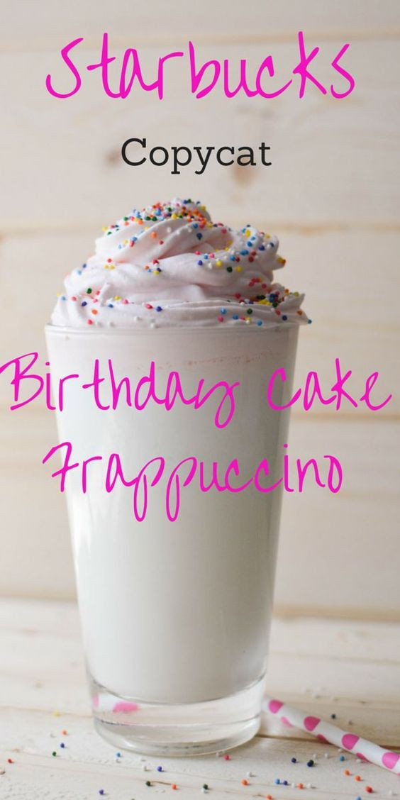 Birthday Cake Frappuccino Recipe
 Copycat Starbucks Birthday Cake Frappuccino