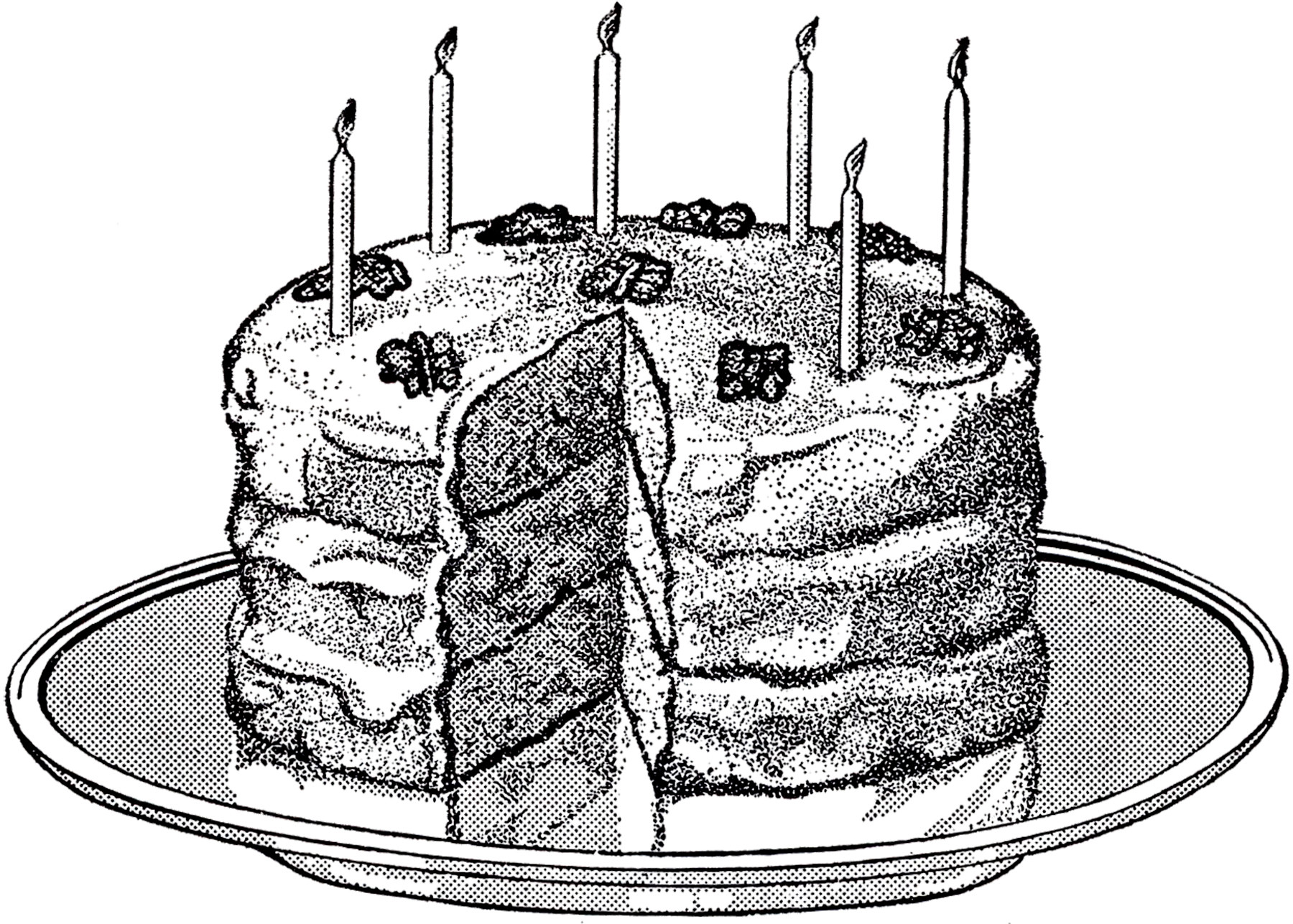 Birthday Cake Graphic
 Vintage Birthday Cake Image The Graphics Fairy