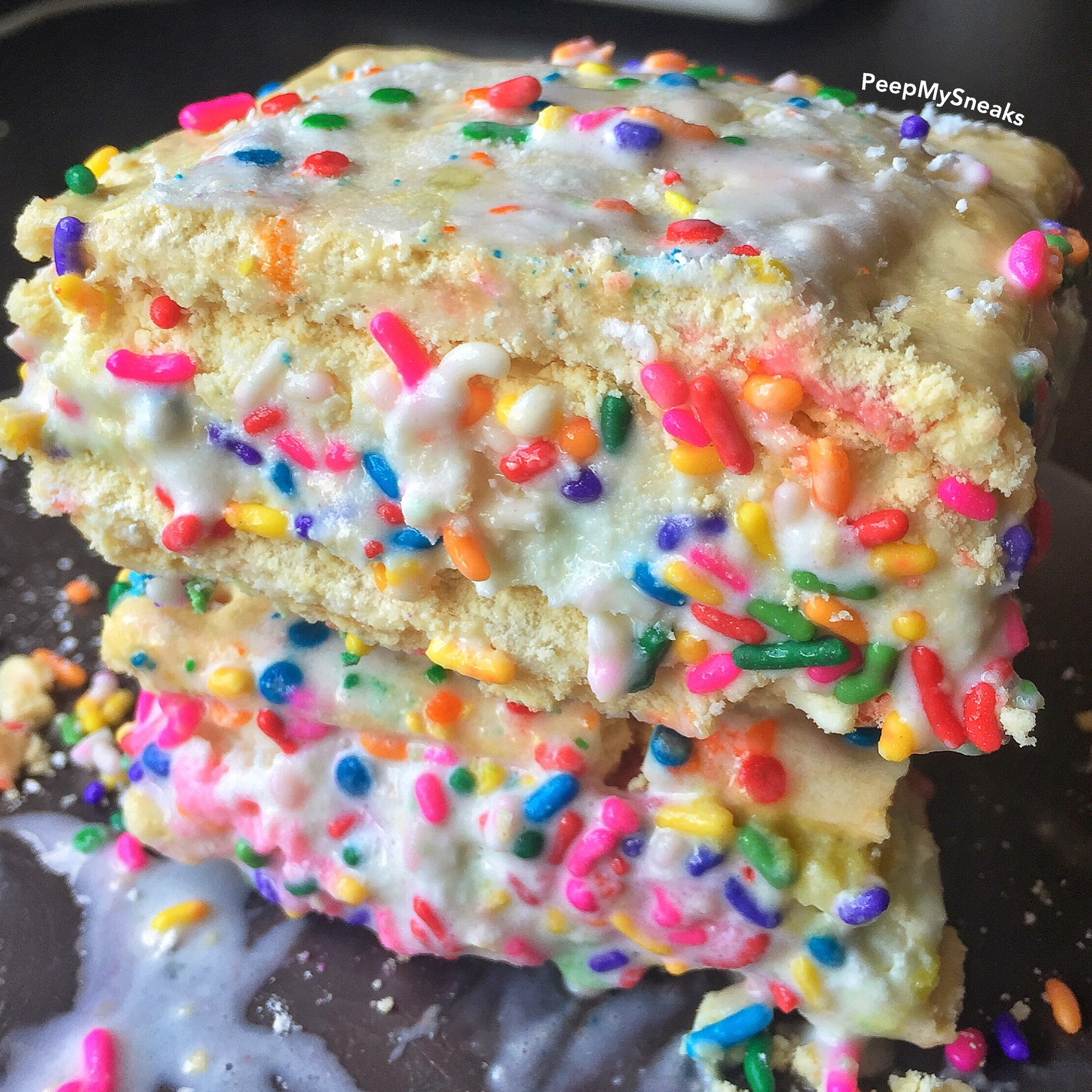 Birthday Cake Pop Tarts
 Deep Fried Birthday Cake Pop Tart Ice Cream Sandwich