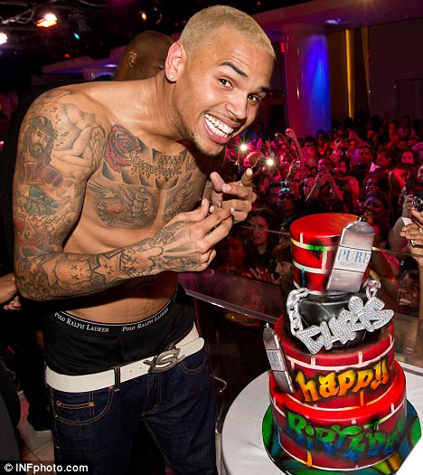Birthday Cake Rihanna Chris Brown
 Chris Brown strips off for Las Vegas birthday celebration