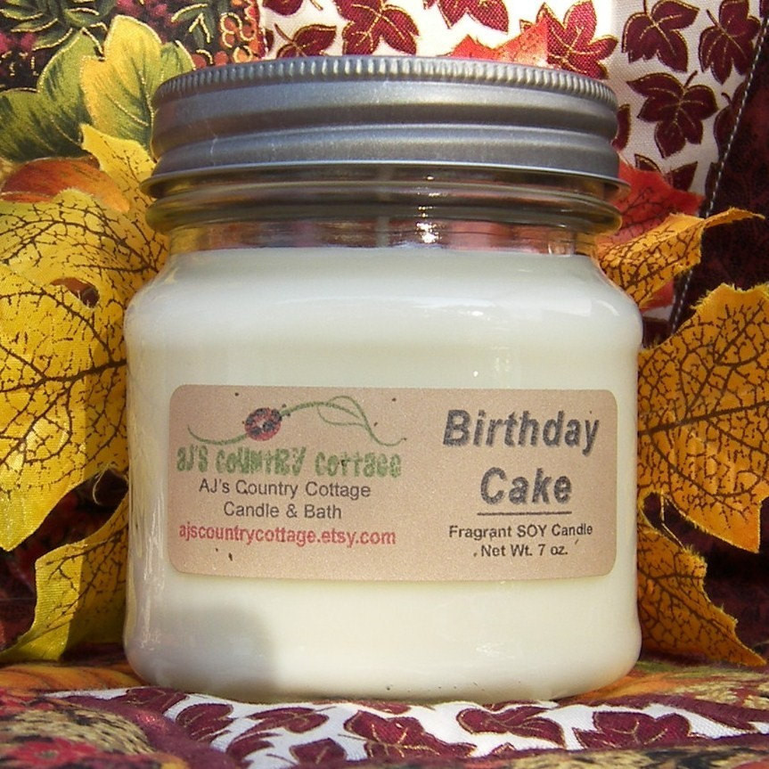 Birthday Cake Scented Candles
 BIRTHDAY CAKE SOY CANDLE HIGHLY SCENTED VANILLA AJ s