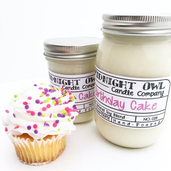 Birthday Cake Scented Candles
 Birthday Cake Soy Candle Strongly Scented Birthday Gift
