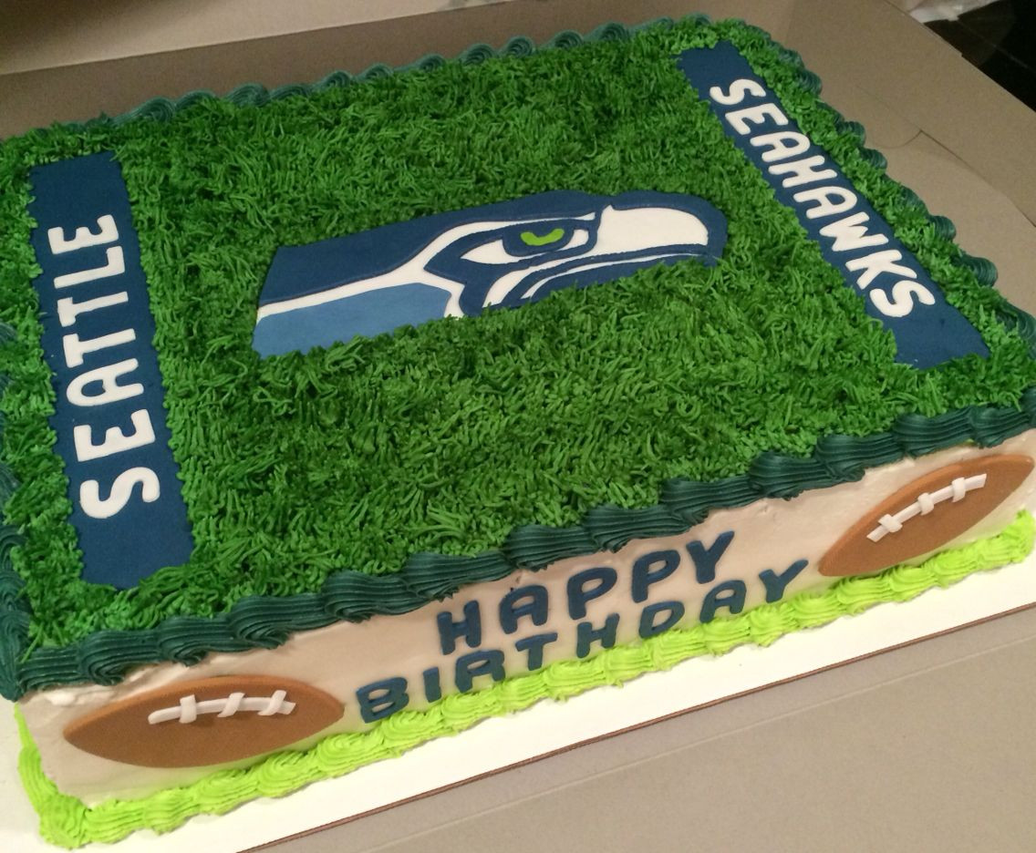 Birthday Cake Seattle
 Seattle Seahawks themed half sheet birthday cake