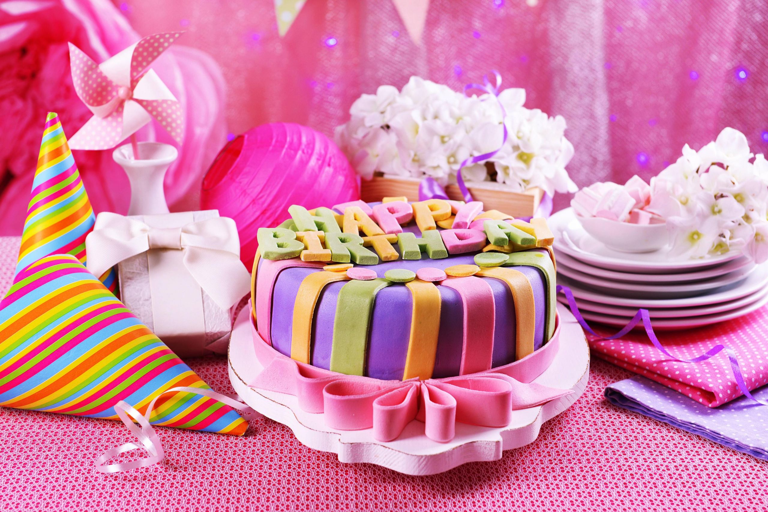 Birthday Cake Wallpaper
 Pink Birthday Cake HD Celebrations 4k Wallpapers