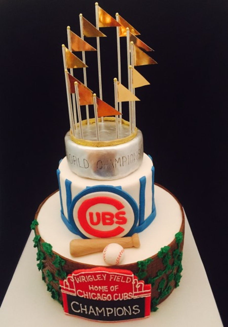 Birthday Cakes Chicago
 Chicago Cubs Championship Birthday Cake CakeCentral