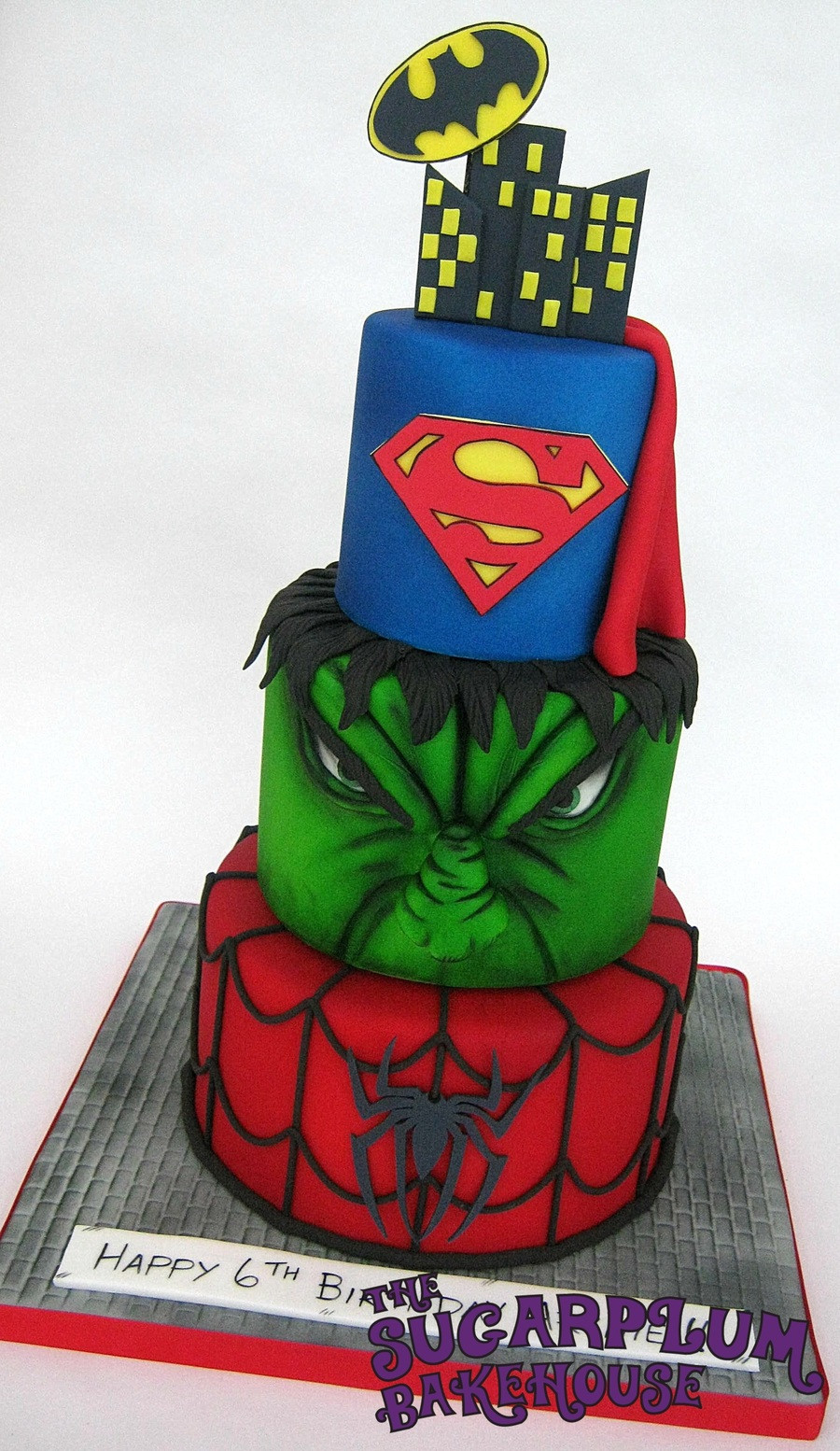 Birthday Cakes Dc
 3 Tier Mini 3 Tier Marvel Dc Superhero Birthday Cake