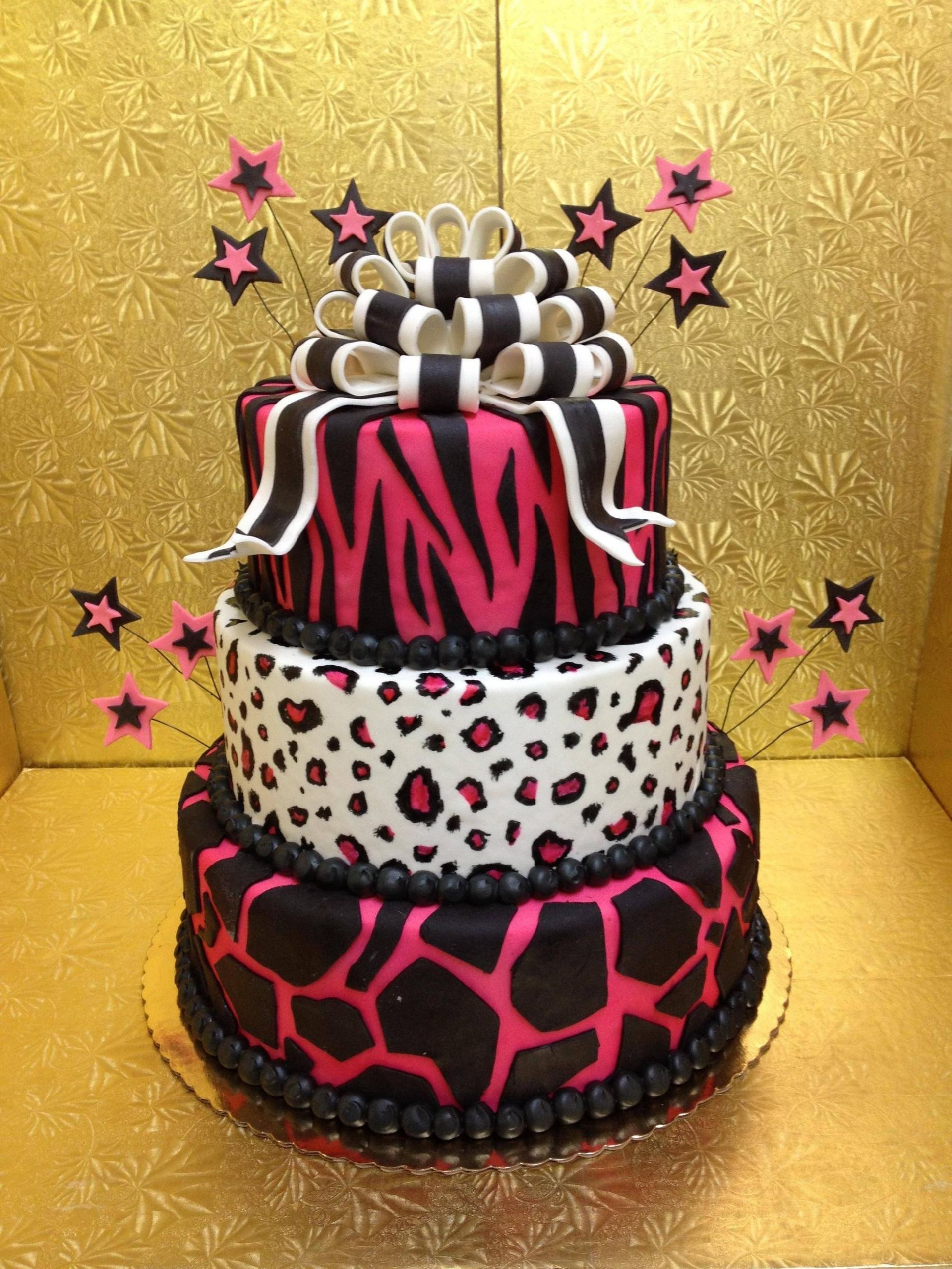 Birthday Cakes Designs
 Leopard Print Cakes – Decoration Ideas