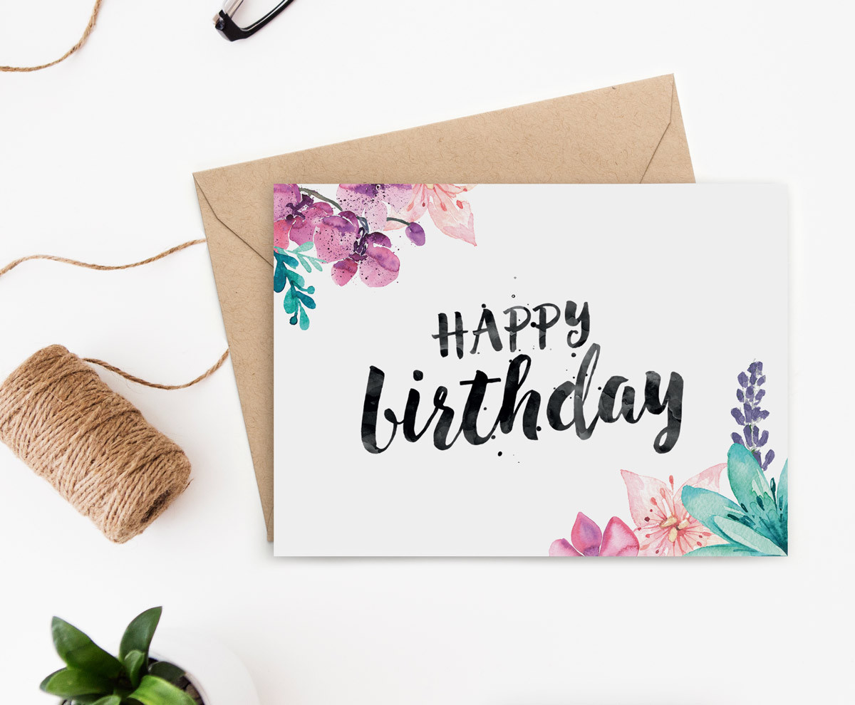 Birthday Card Designs
 Printable Birthday Card for Her