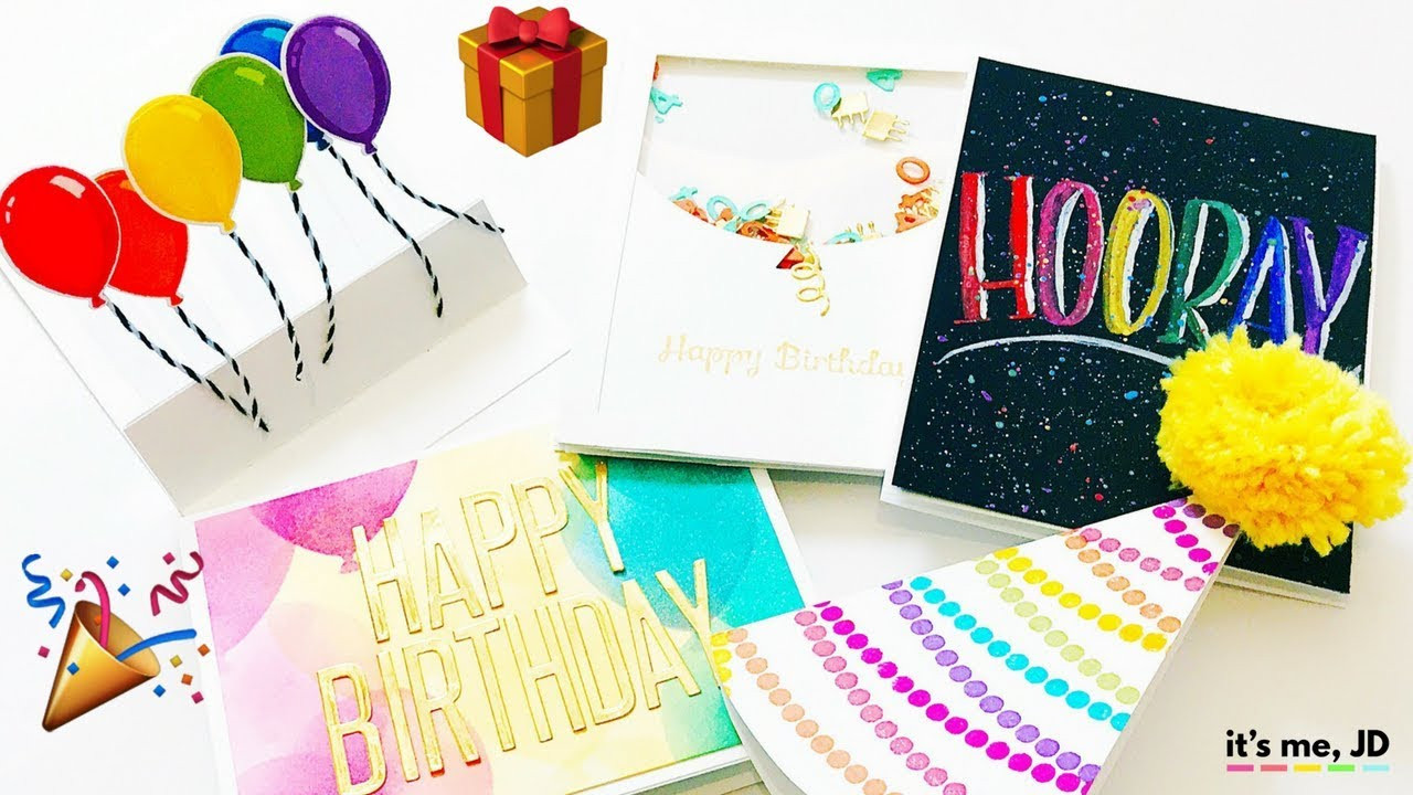 Birthday Card Designs
 5 DIY BIRTHDAY CARDS IDEAS