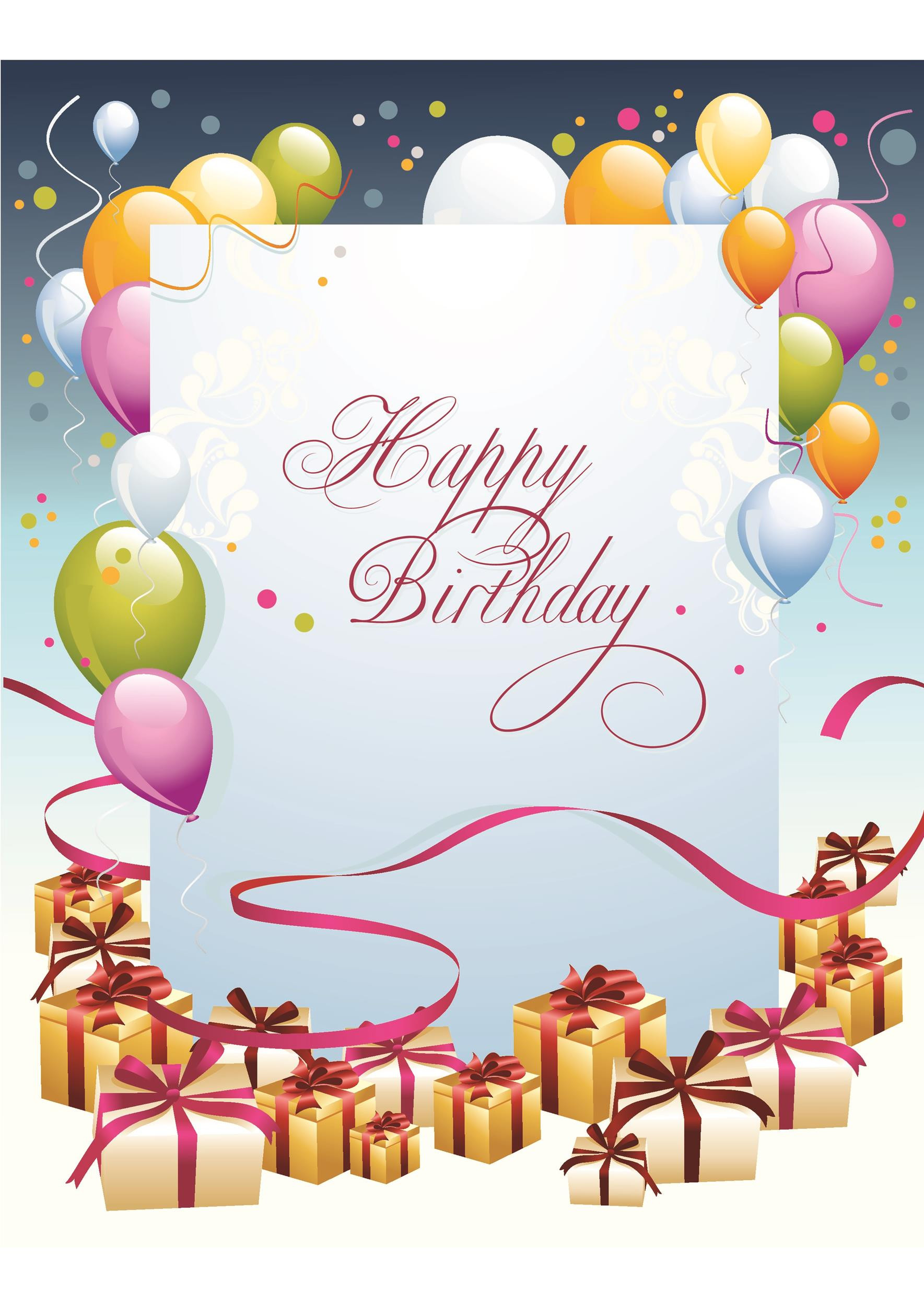 Birthday Card Free
 Birthday Gift Card Template Printable