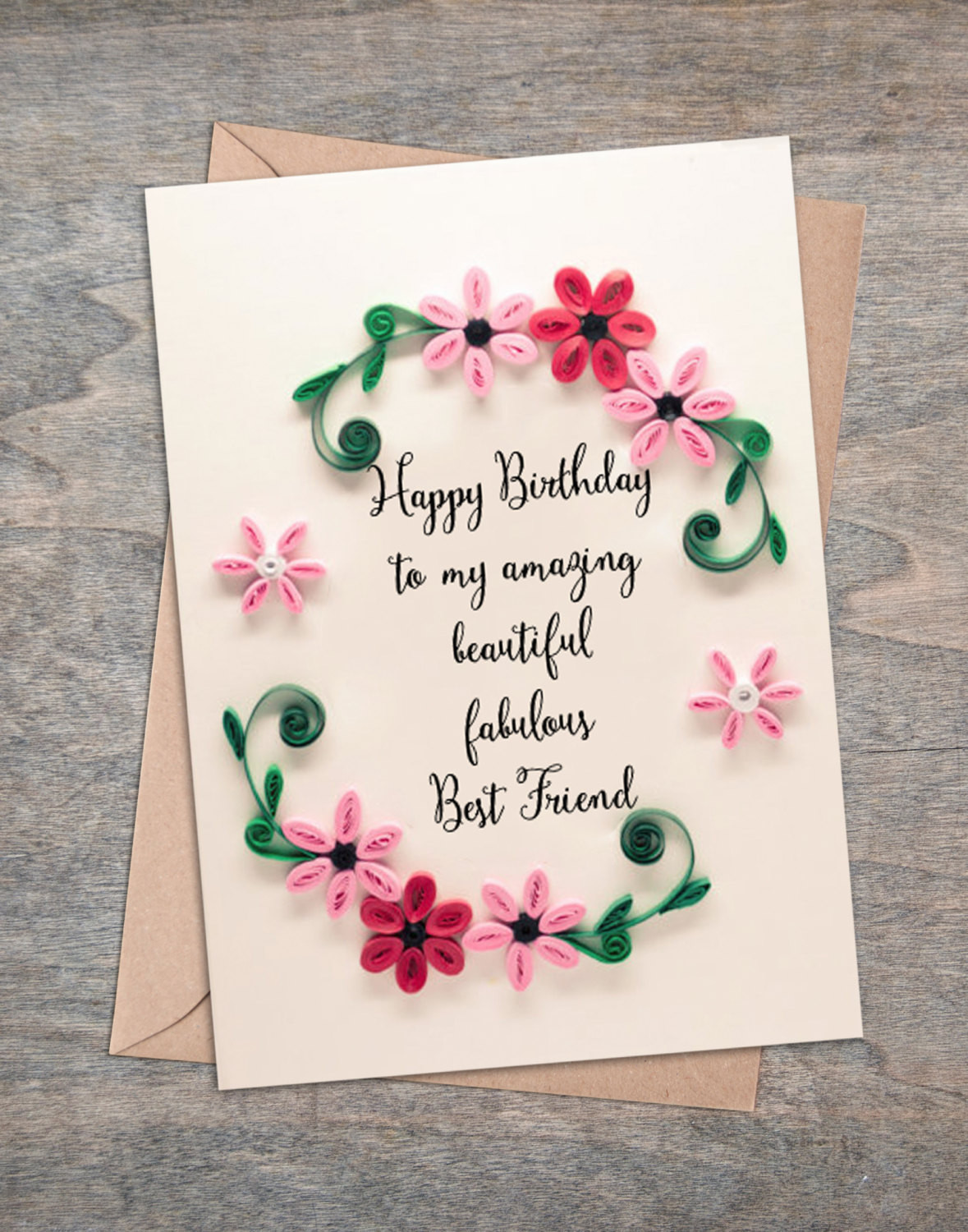 Birthday Card Ideas For Friends
 Valentine present Best Friend Birthday Card Girlfriend