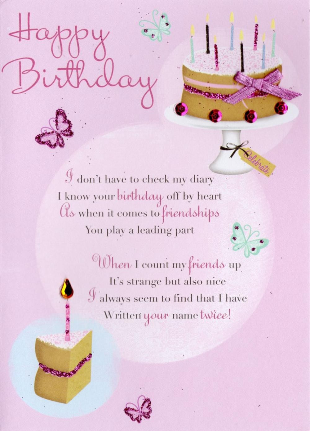 Birthday Card Messages For Friends
 Friend Happy Birthday Greeting Card Cards