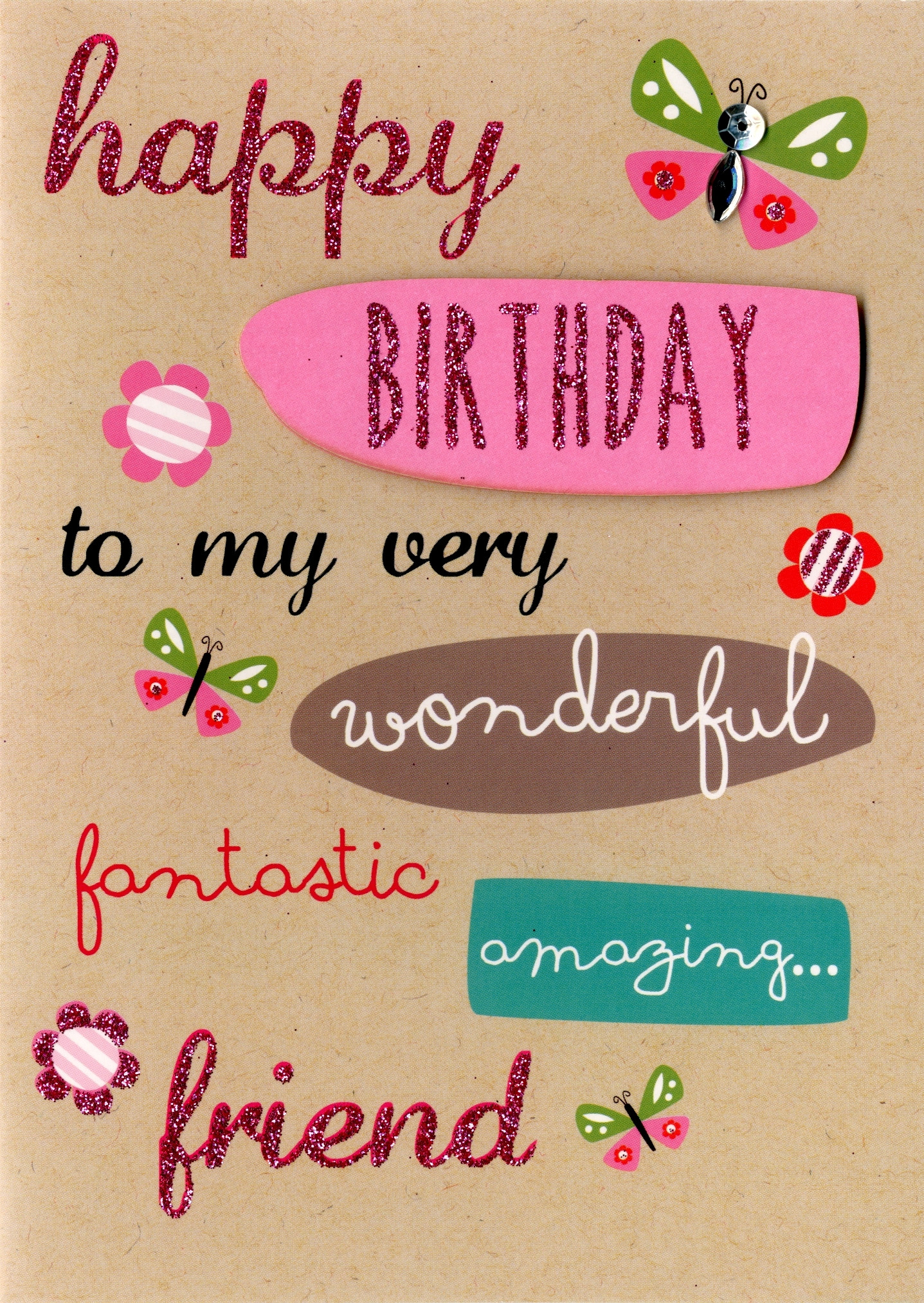 Birthday Card Messages For Friends
 Friend Birthday Greeting Card