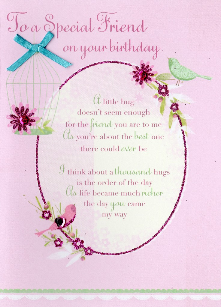 Birthday Card Messages For Friends
 Special Friend Birthday Greeting Card Second Nature Poetic