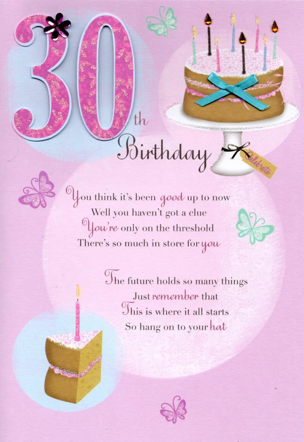 Birthday Cards
 30th Happy Birthday Greeting Card