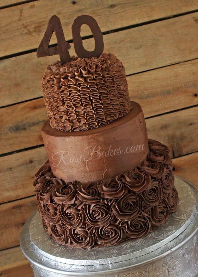 Birthday Chocolate Cake
 A Chocolate Chocolate 40th Birthday Cake