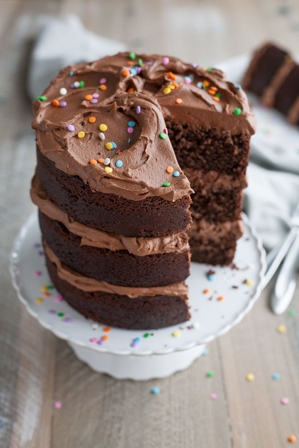 Birthday Chocolate Cake
 Champagne Cake with Buttercream Frosting