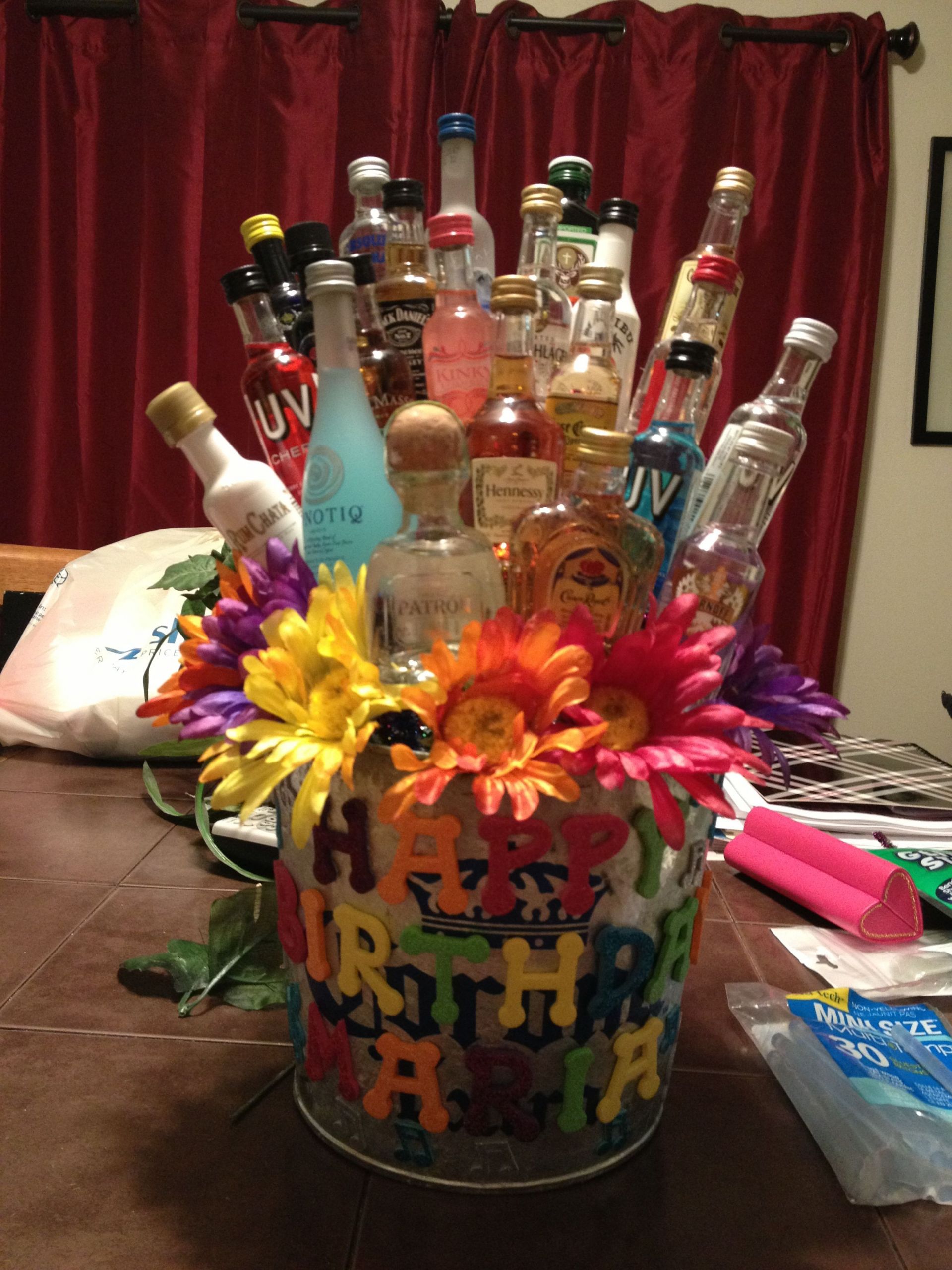 Birthday Gift For Her Ideas
 Maria s 23rd birthday shot t basket