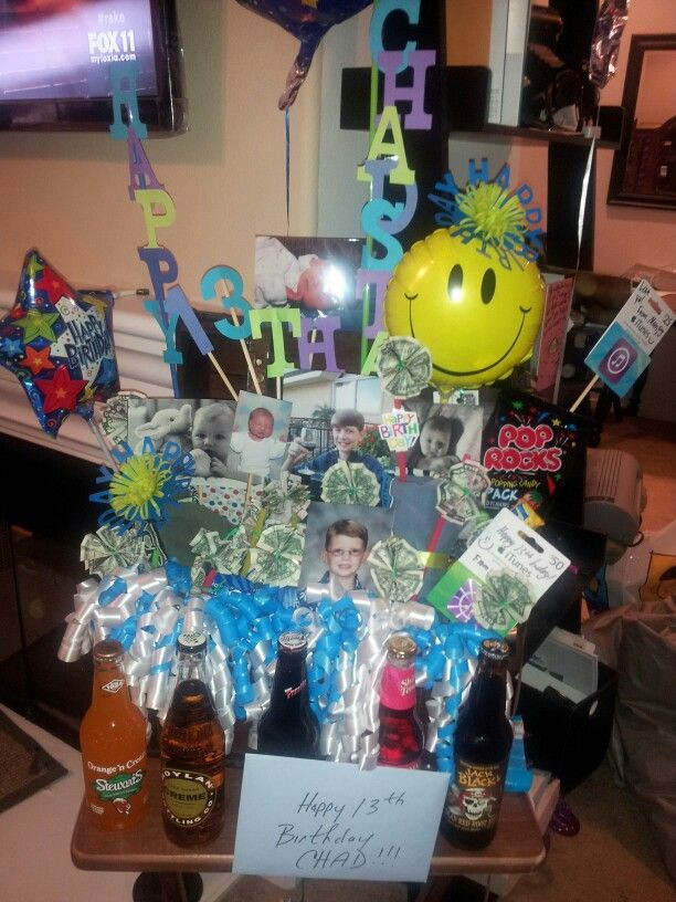 Birthday Gift Ideas 13 Year Old Boy
 Birthday basket for my 13 year old son o