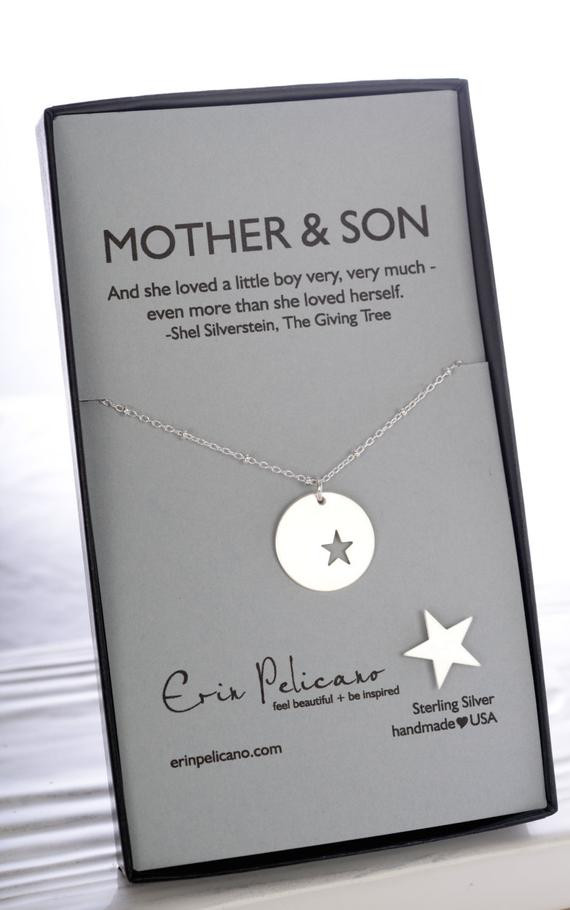 Birthday Gift Ideas For Mom From Son
 Mother of Groom Gift New Mom Necklace Mother Son Jewelry Boy