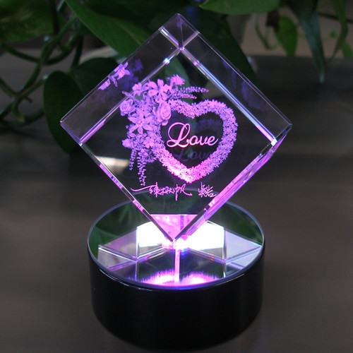 Birthday Gift Ideas For My Wife
 Fuji Levon custom engraving crystal cube girls birthday