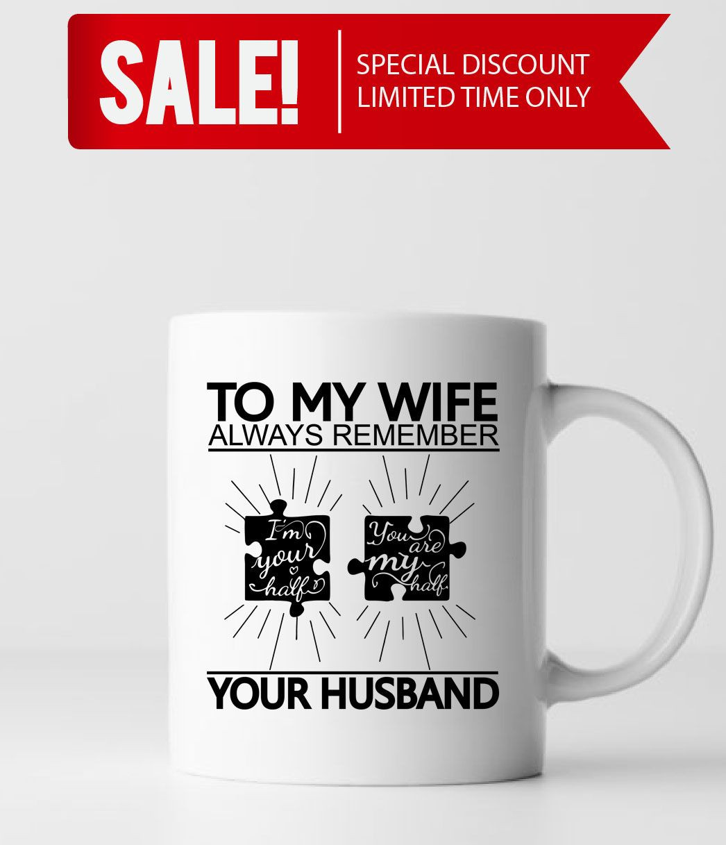 Birthday Gift Ideas For My Wife
 TO MY WIFE YOU ARE MY HALF Wife t ideas wife ts