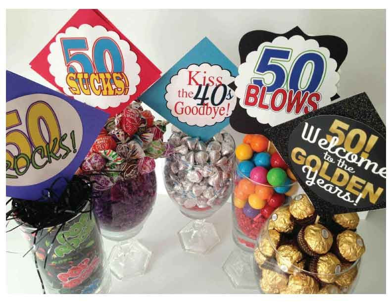 Birthday Gifts For 50 Year Old Woman
 Very clever centerpiece ideas for milestone birthdays Use