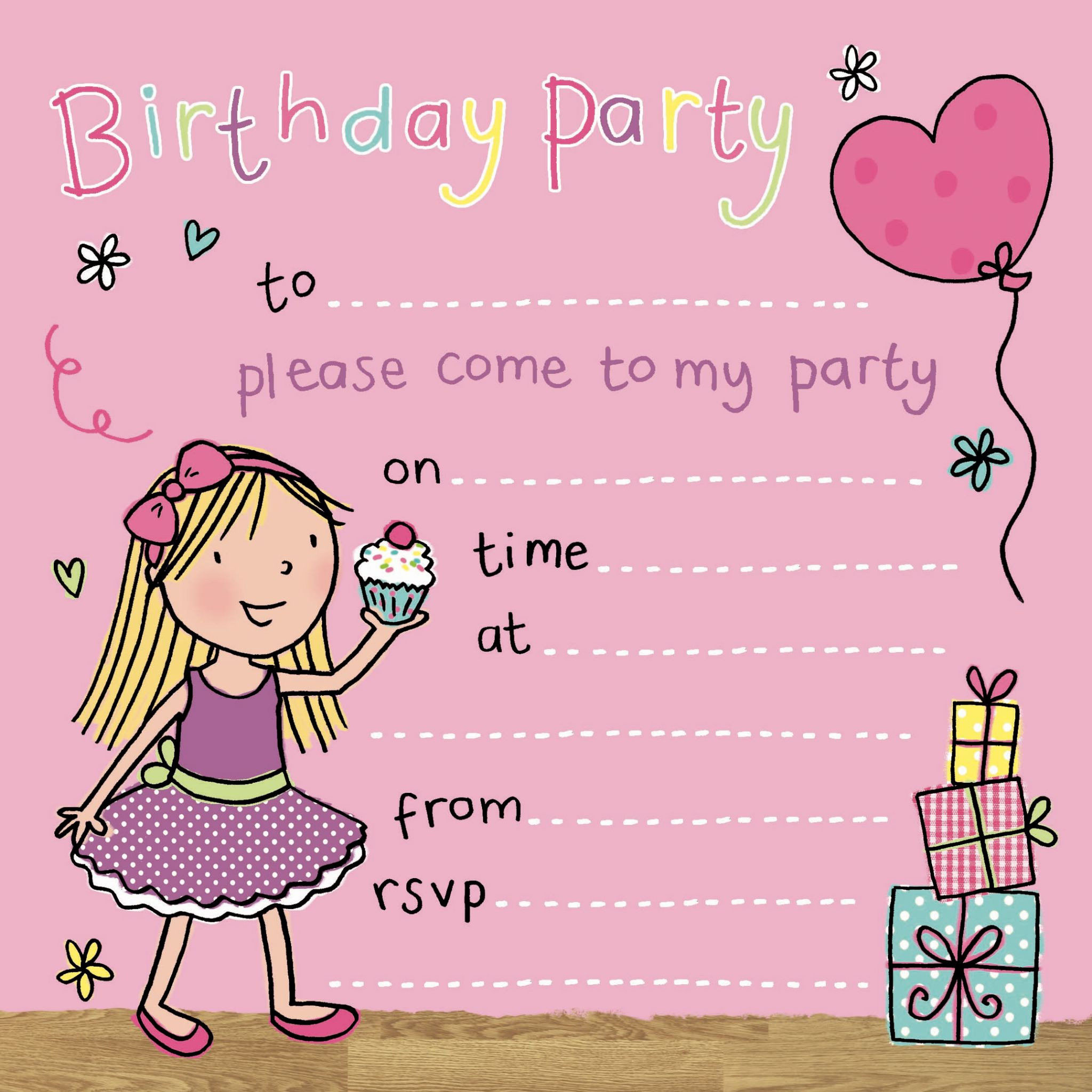 Birthday Girl Invitations
 party invitations birthday party invitations kids party