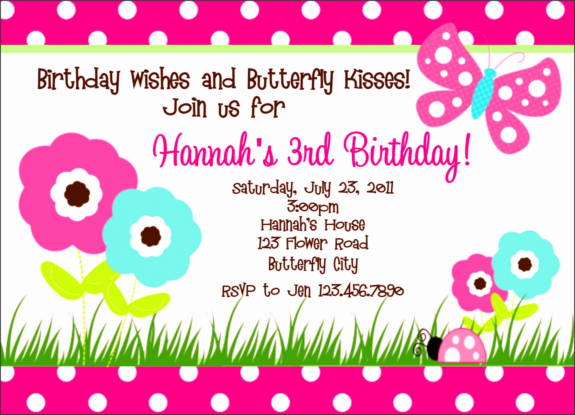 Birthday Girl Invitations
 10 Girl Birthday Card Template SampleTemplatess