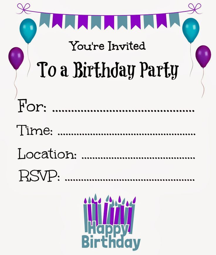 Birthday Invitation Printable
 Free Printable Birthday Invitations line – FREE