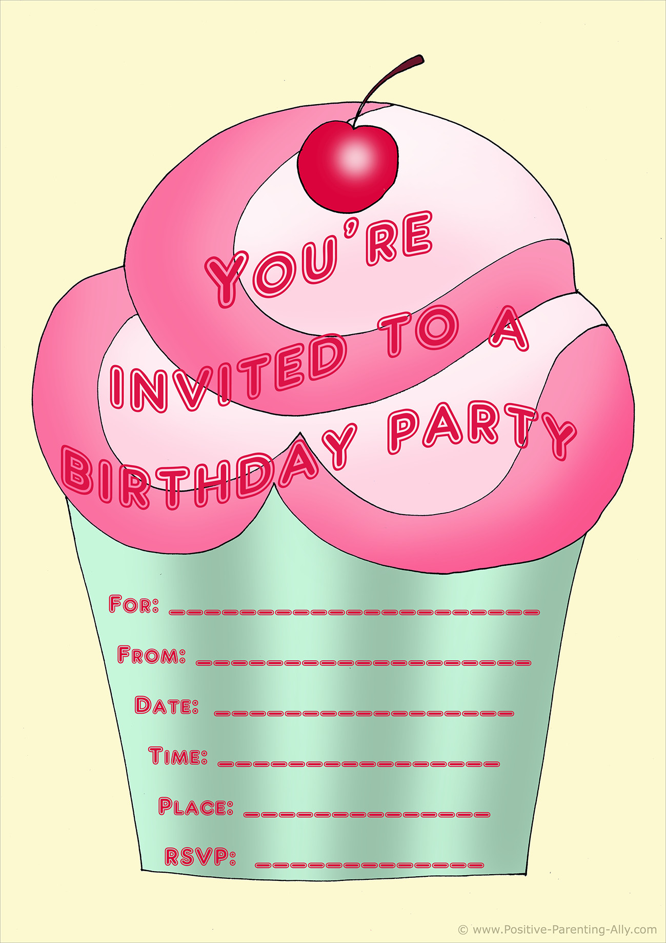Birthday Invitation Printable
 Free Birthday Party Invites for Kids in High Print Quality