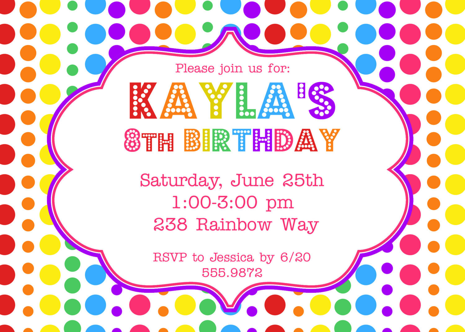 Birthday Invitations Ideas
 Items similar to Rainbow Birthday Party Invitation on Etsy