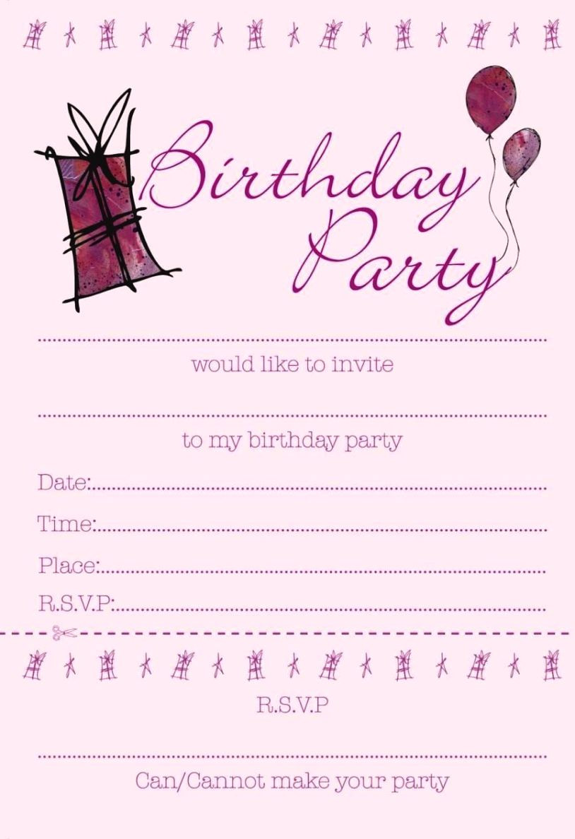 Birthday Invitations Template
 13Th Birthday Party Invitation Templates