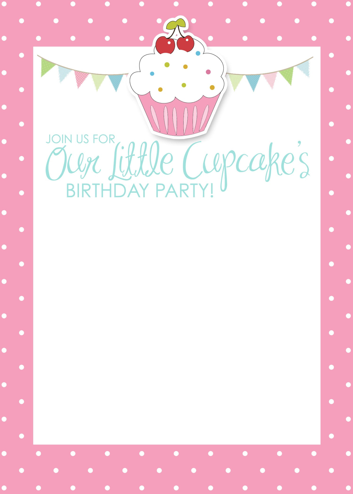 Birthday Invitations Template
 Cupcake Birthday Party with FREE Printables How to Nest