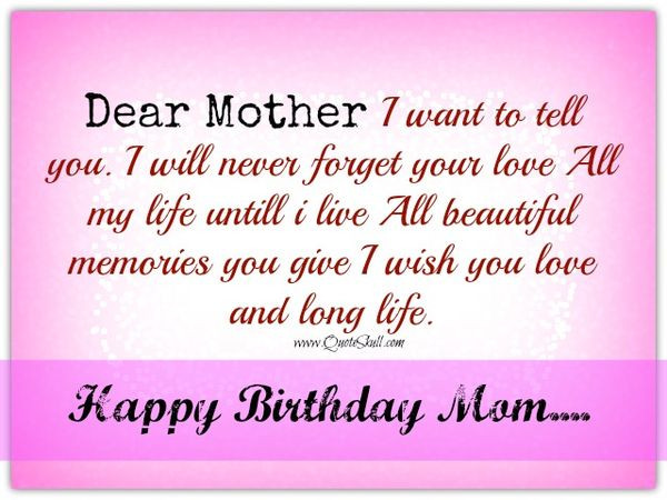 Birthday Mom Quotes
 Happy Birthday Mom Best Bday Wishes and for Mother
