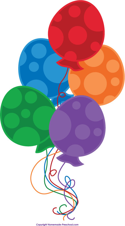 Birthday Party Clipart
 Free Birthday Balloons Clip Art Clipartix