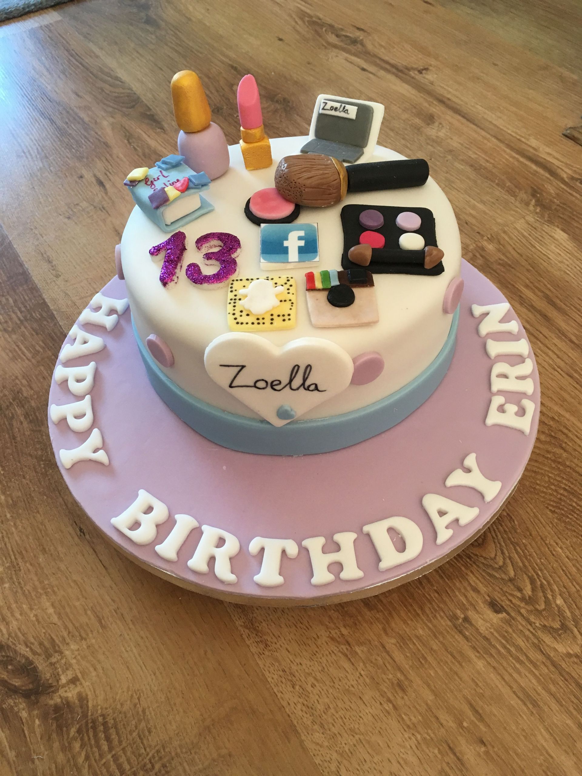 Birthday Party Ideas For 13 Year Olds
 Zoella theme birthday cake for 13 year old