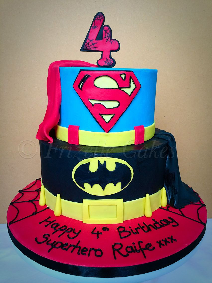 Birthday Party Ideas For 4 Year Old Boy
 Superhero birthday cake for a 4 year old boy Superman and