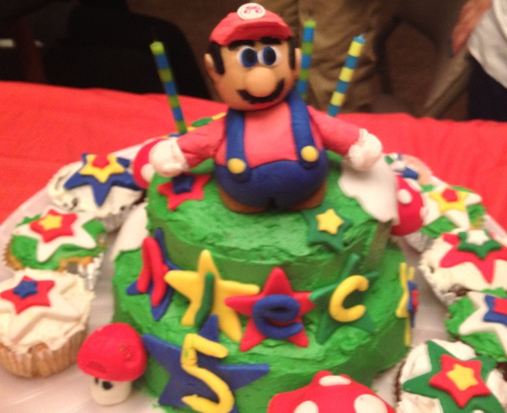 Birthday Party Ideas For 5 Year Old Boy
 Mario birthday cake for a 5 year old boy Fondant Mario