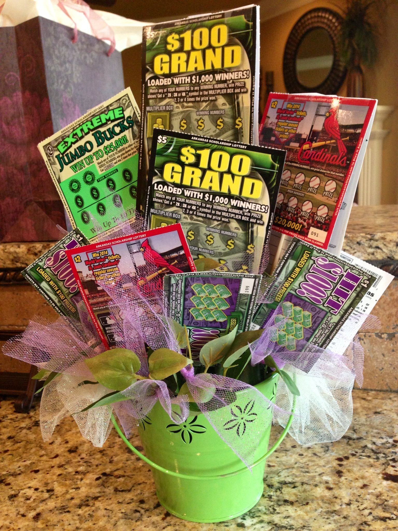 Birthday Party Ideas For Senior Citizens
 For the Senior Citizen who hates flowers but LOVES lottery