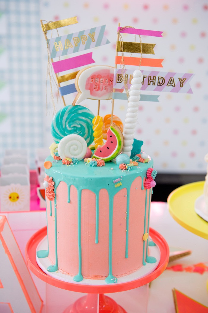 Birthday Party Ideas For Teenage Girl
 Kara s Party Ideas Pastel Neon Teen Birthday Party