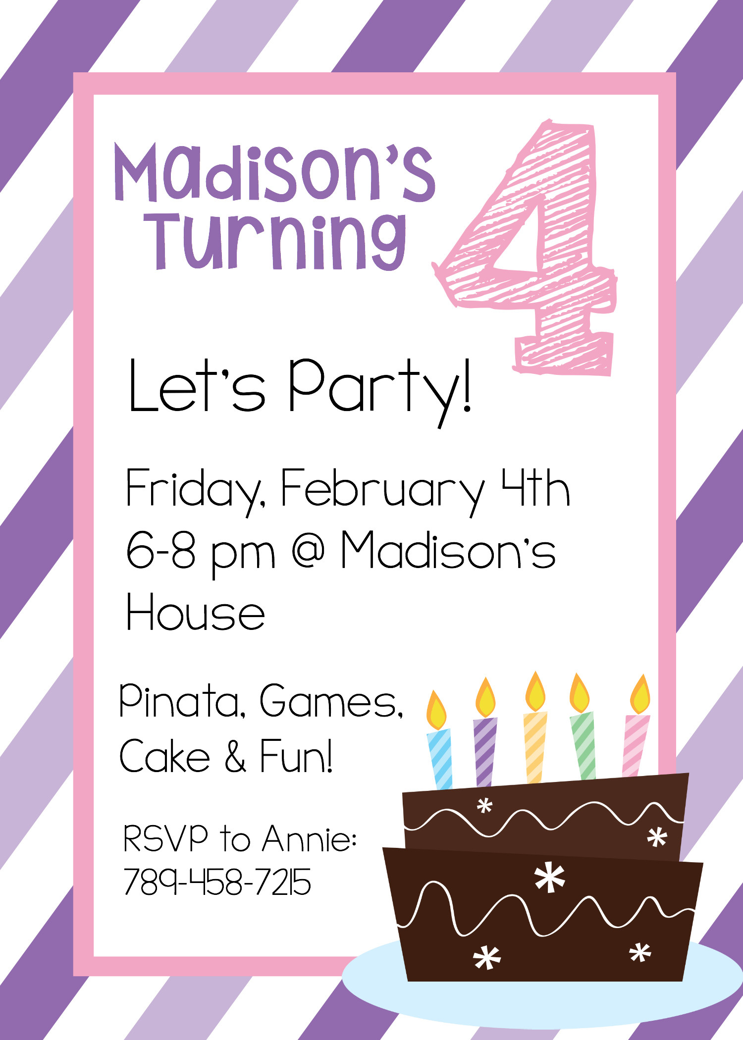 Birthday Party Invitation Template Word
 Free Printable Birthday Invitation Templates