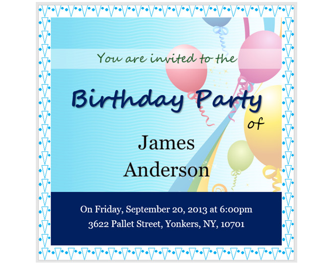 Birthday Party Invitation Template Word
 13 Free Templates for Creating Event Invitations in