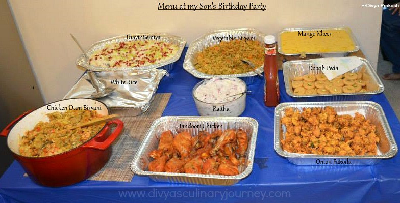 Birthday Party Menu Ideas
 Divya s culinary journey My Son s Birthday Party Menu