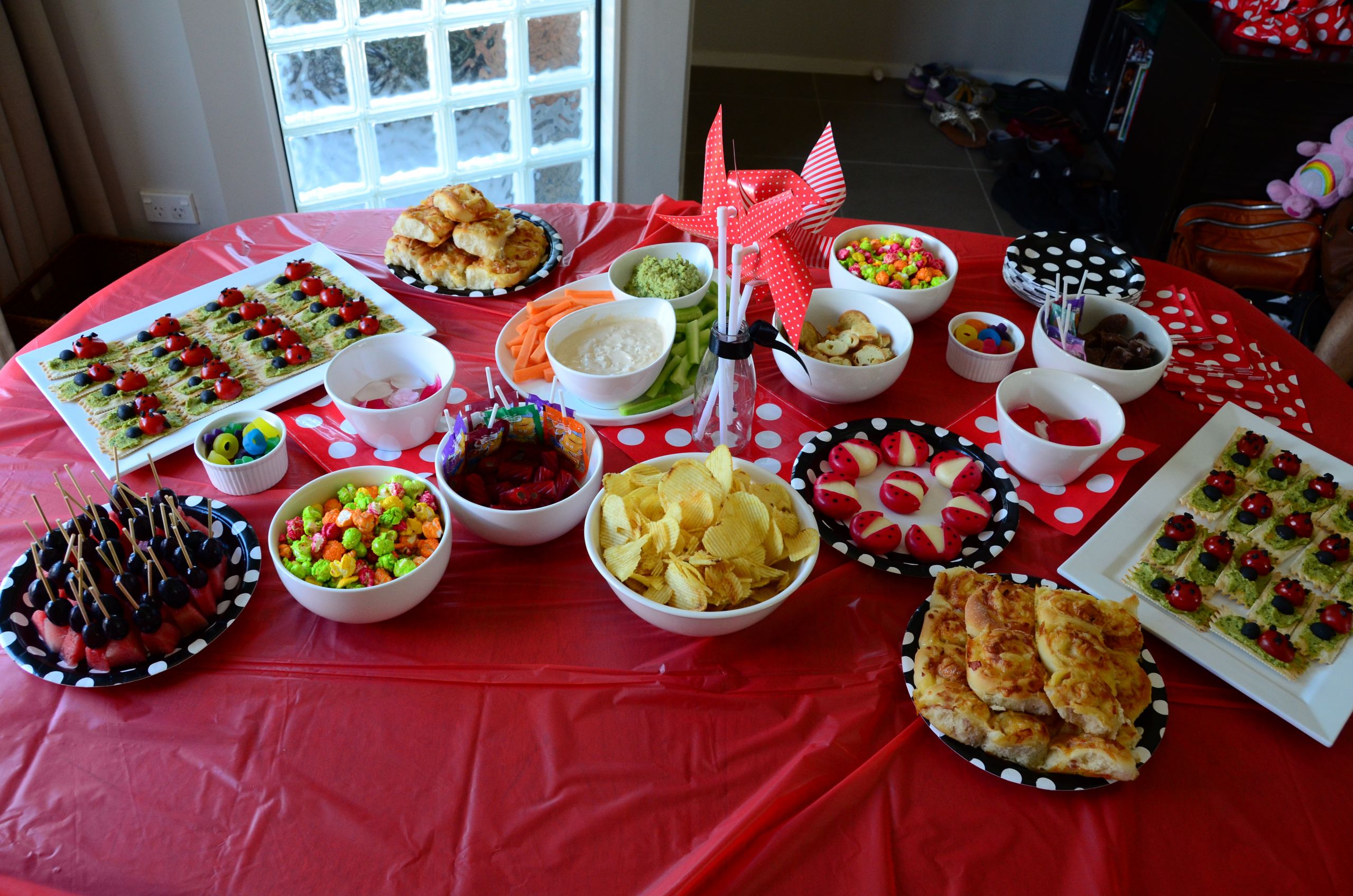 Birthday Party Menu Ideas
 Ladybug birthday party